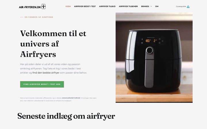 Екранна снимка на air-fryeren.dk