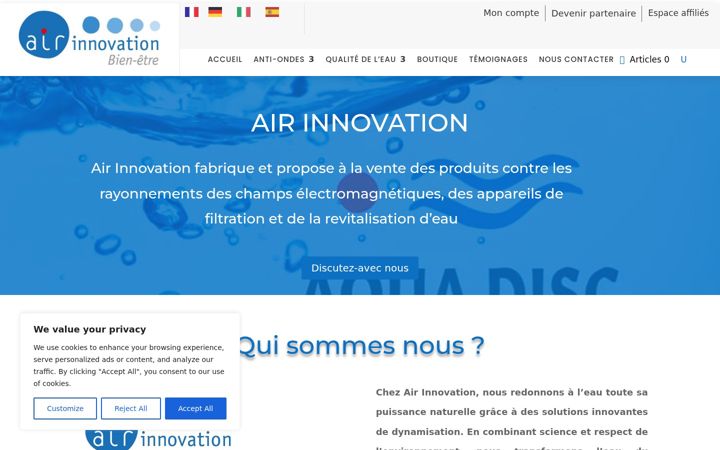 Screenshot von air-innovation.fr