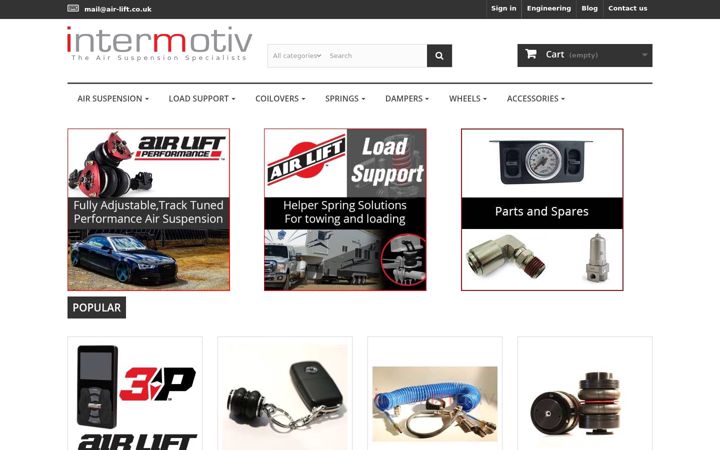 Screenshot of air-lift.co.uk