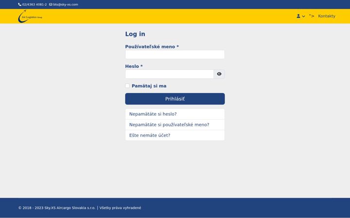 Screenshot von air-logistics.sk