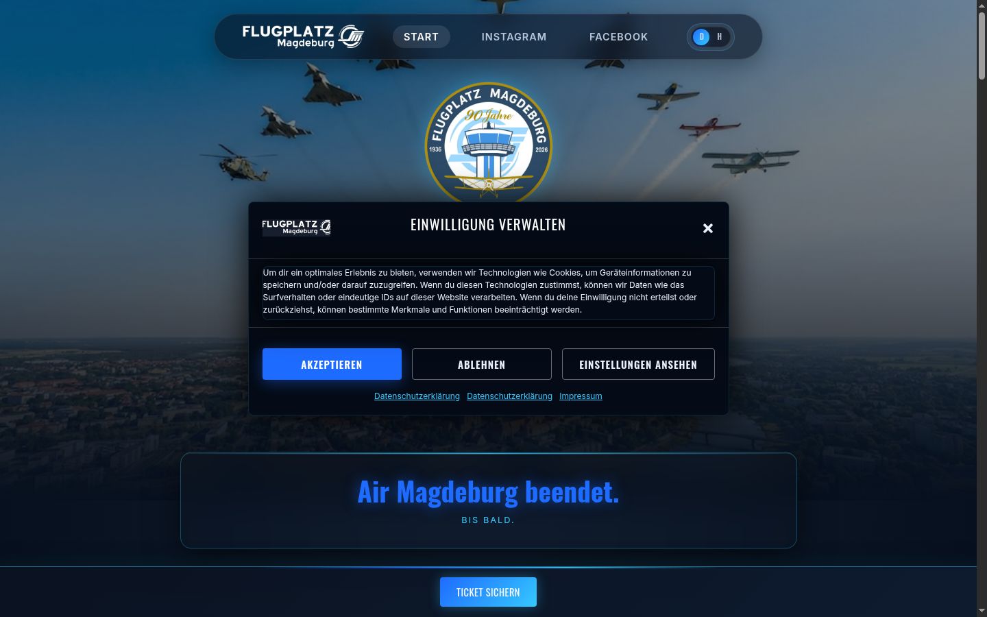 Sutikimo reklamjuostės, rodytos prieš bet kokią sąveiką, ekrano kopija
