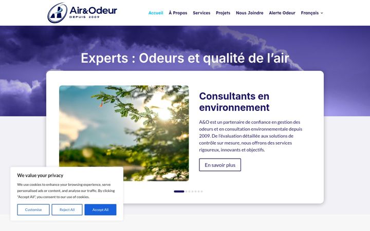 Screenshot of air-odeur.ca