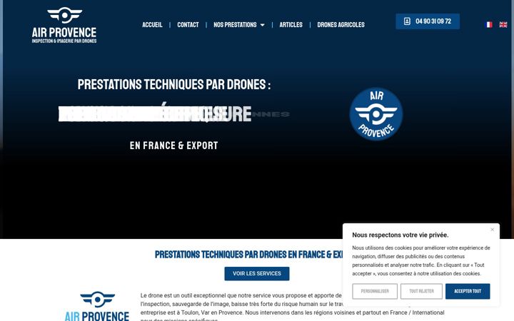 Captură de ecran a air-provence.com