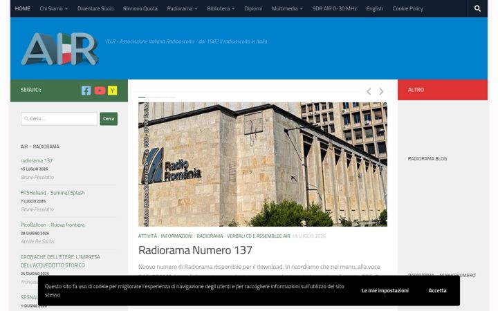 Captură de ecran a air-radio.it