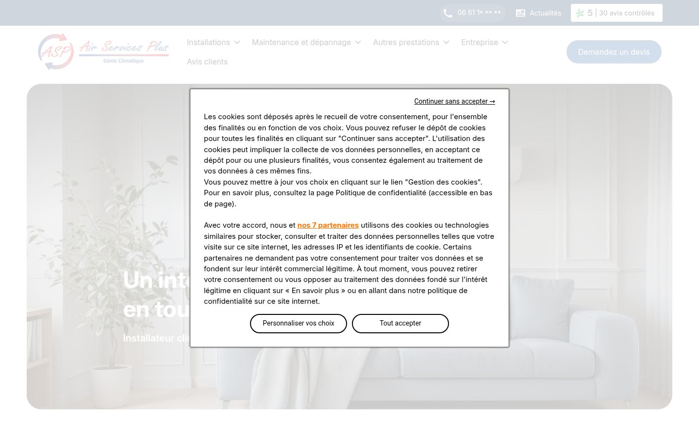 Sutikimo reklamjuostės, rodytos prieš bet kokią sąveiką, ekrano kopija