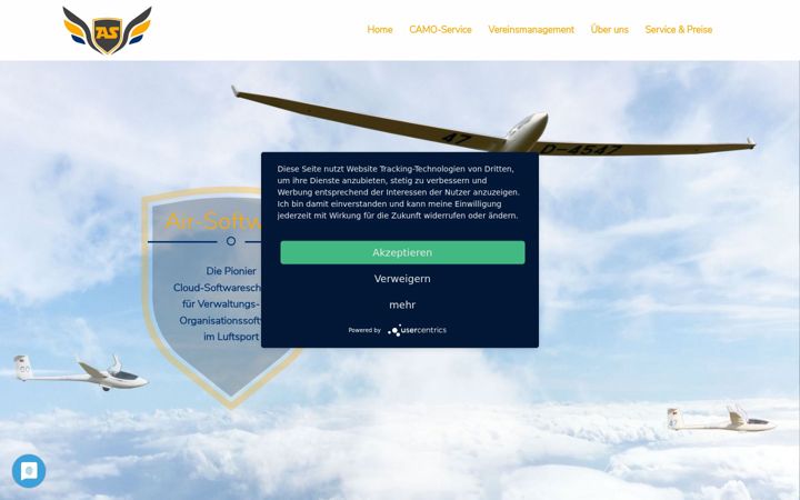 Captură de ecran a air-software.eu