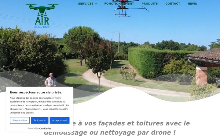 Captură de ecran a air-solution.fr