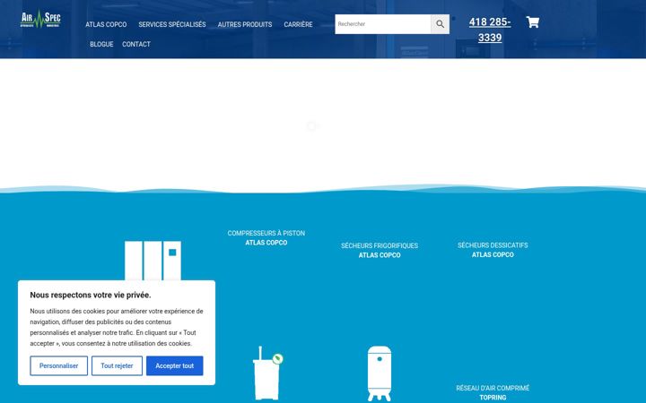 Screenshot of air-spec.ca