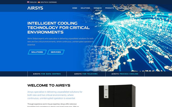 Kuvakaappaus sivustosta air-sys.uk