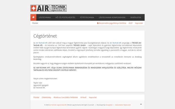 Screenshot of air-technik.hu