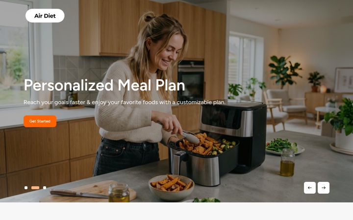 Screenshot of air.diet