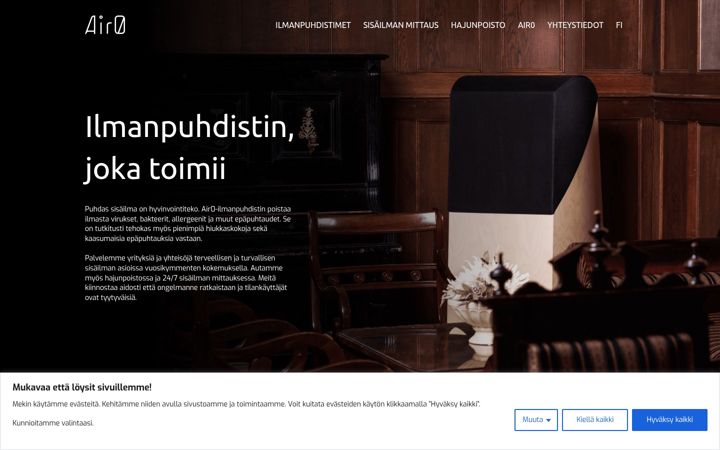 Screenshot του air0.fi