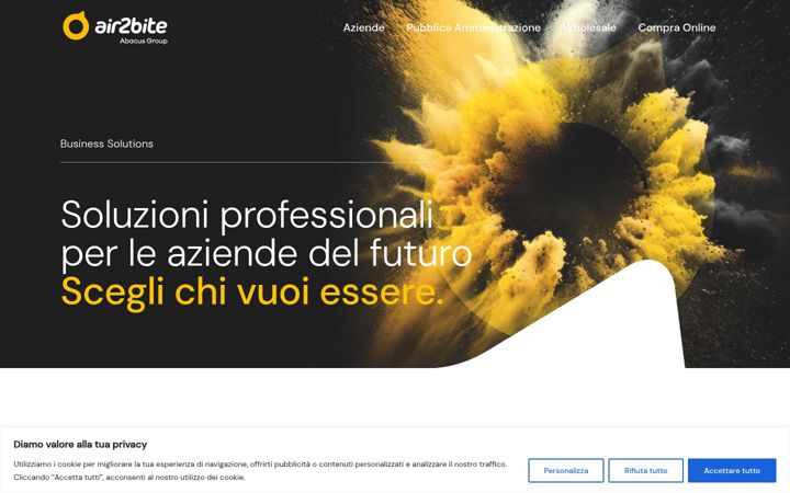 Screenshot of air2bite.com