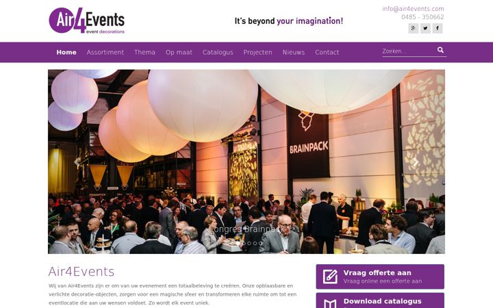 Screenshot of air4events.com