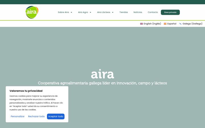 Screenshot of aira.es