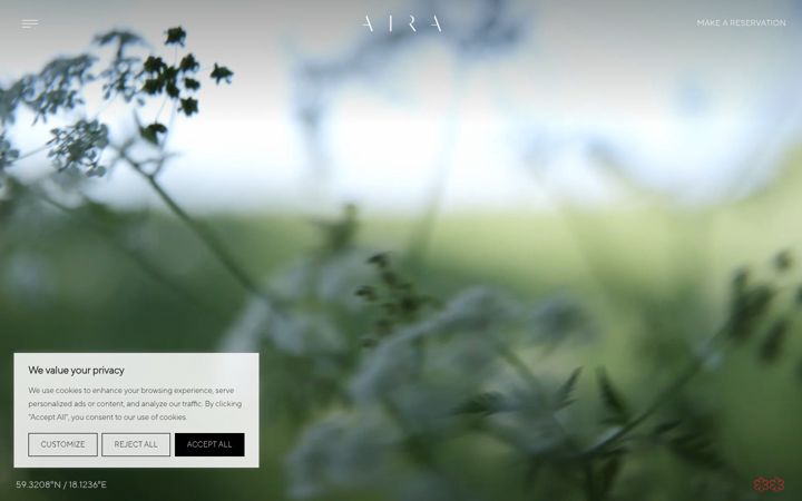 Screenshot of aira.se