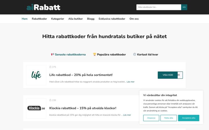 Screenshot of airabatt.se