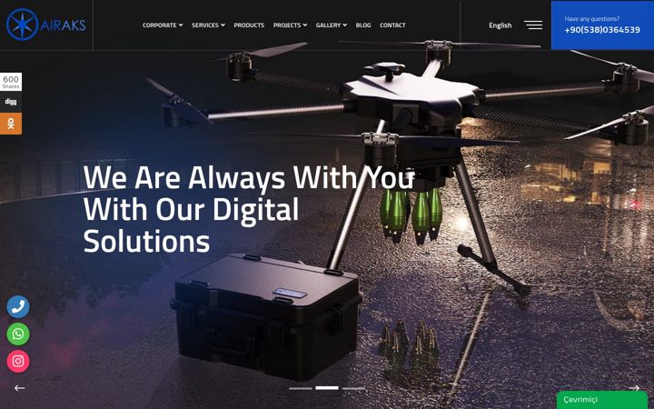 Screenshot of airaks.com