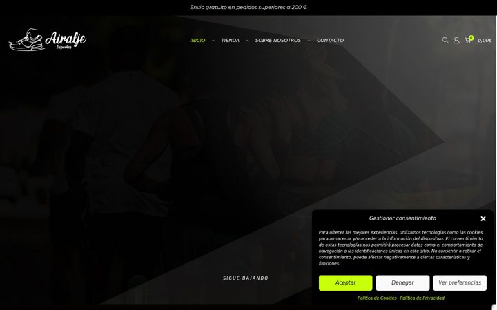 Ekrano kopija airaljedeportes.com