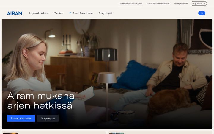 Screenshot of airam.fi