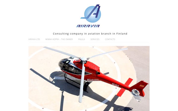 Screenshot of airavia.fi