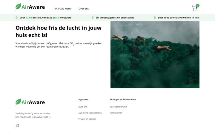Screenshot of airaware.nl
