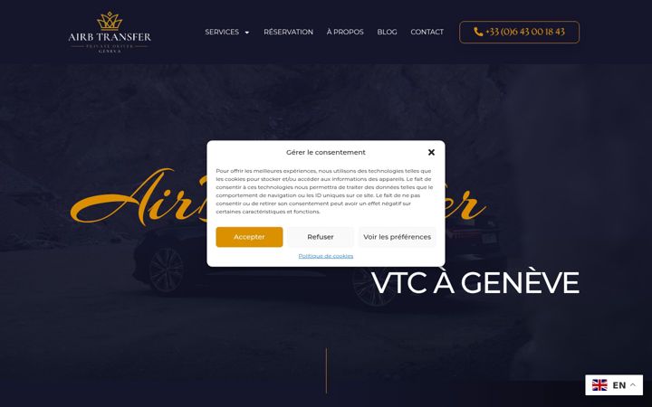 Screenshot of airb-transfer.fr