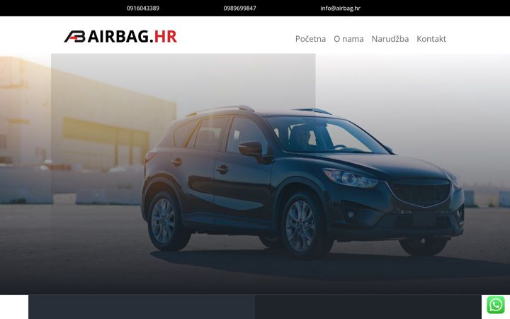 Snimka zaslona za airbag.hr