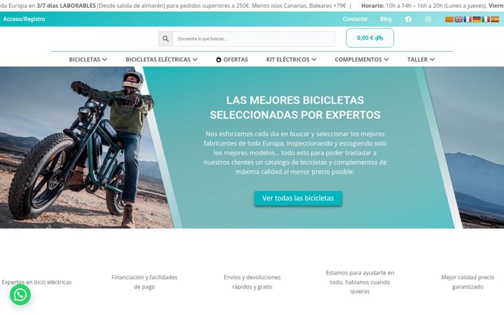Captura de pantalla de airbici.es