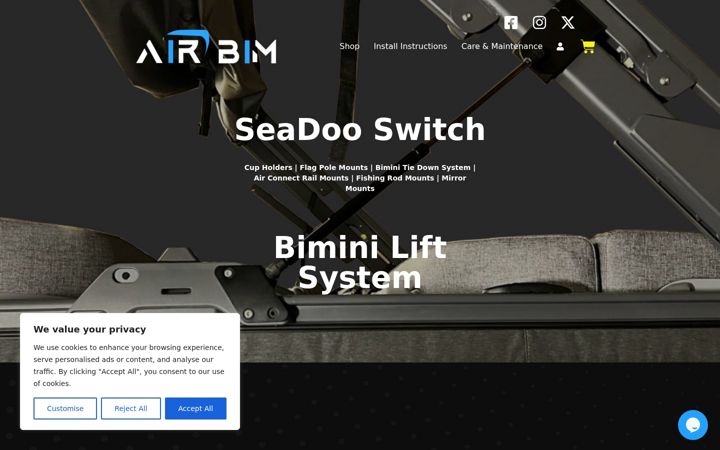Kuvakaappaus sivustosta airbim.net