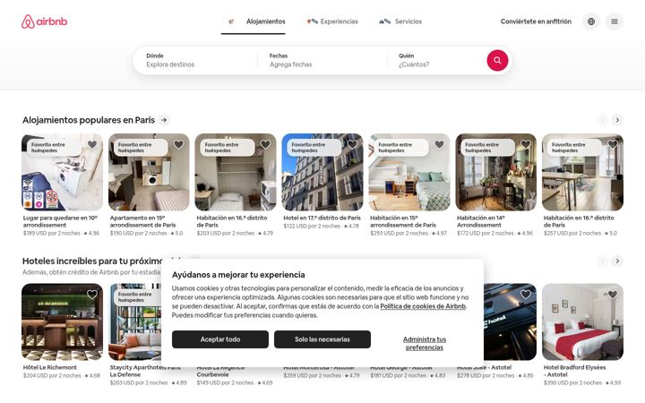 Screenshot of airbnb.co.ve