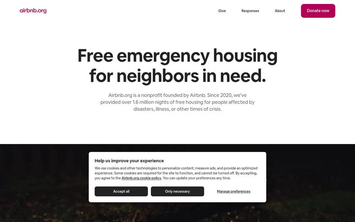 Screenshot ta' airbnb.org