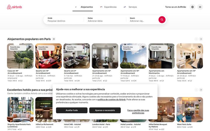 Screenshot of airbnb.pt