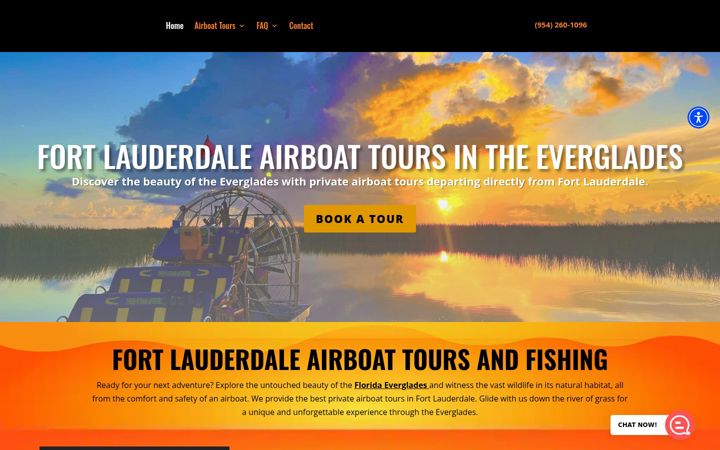 Screenshot of airboattour.com