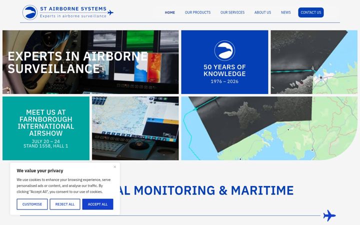 Screenshot of airbornesystems.se