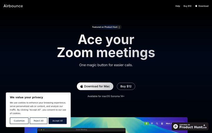 Screenshot of airbounce.co