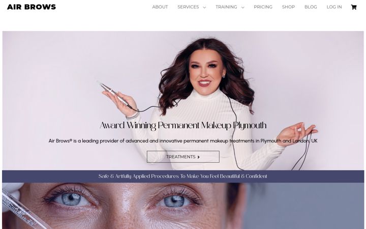 Zrzut ekranu airbrows.co.uk