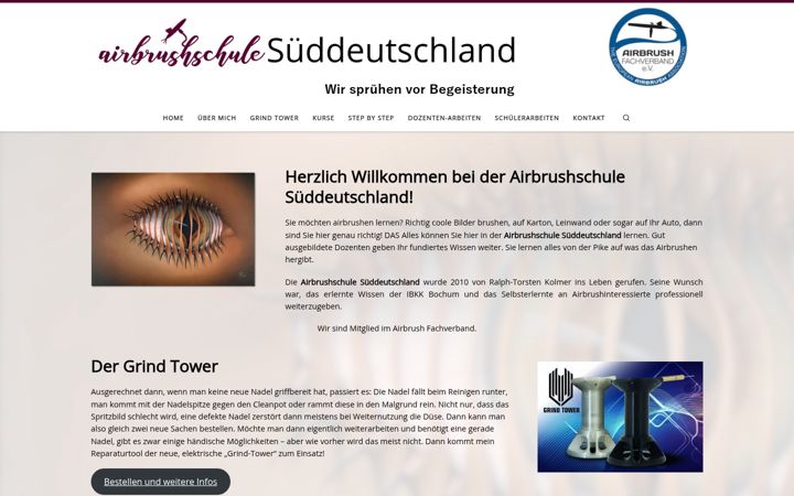 Screenshot of airbrushschule-sueddeutschland.de