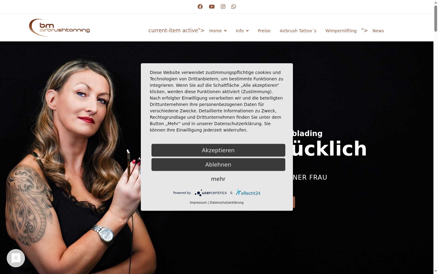 Screenshot tal-banner tal-kunsens muri qabel kwalunkwe interazzjoni