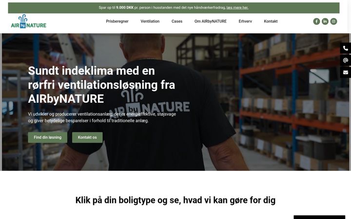 Screenshot von airbynature.com