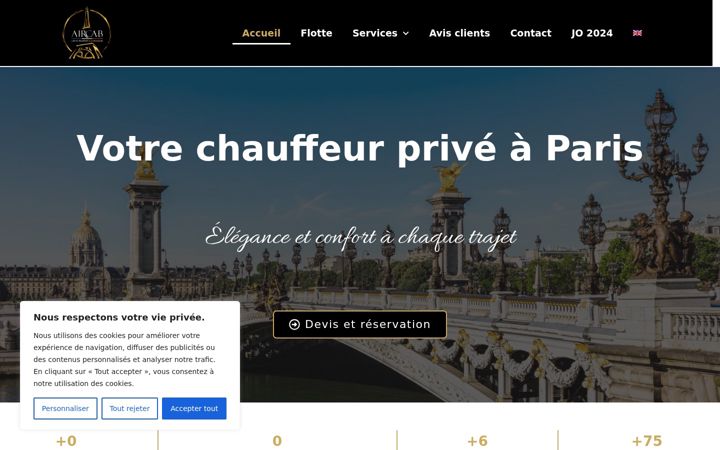 Screenshot of aircab.paris