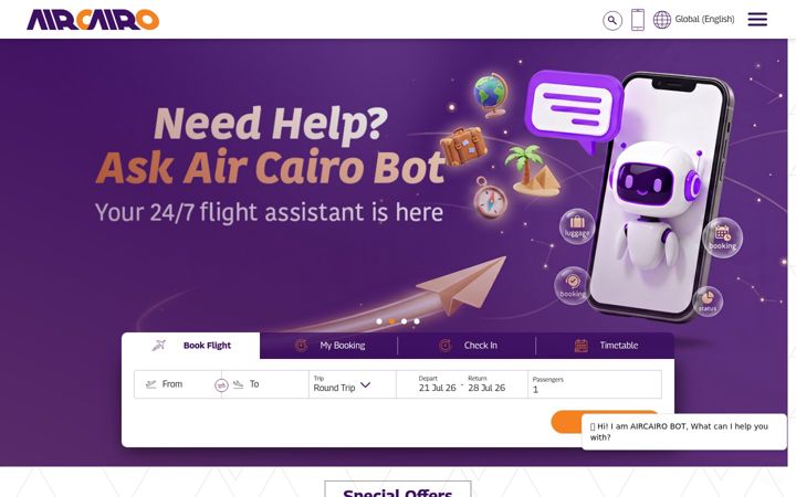 Screenshot of aircairo.com