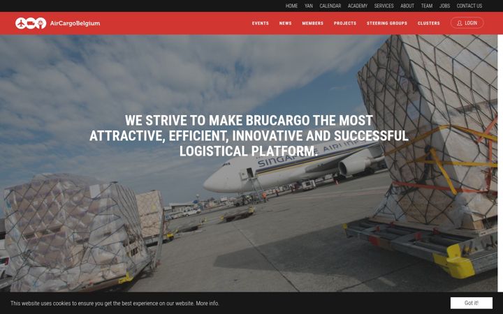 Screenshot of aircargobelgium.be