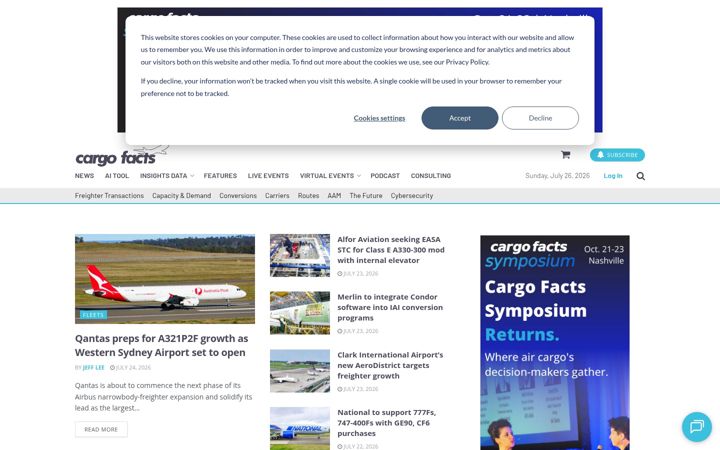 Screenshot of aircargoworld.com
