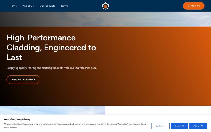 Screenshot of aircladdingsupplies.com