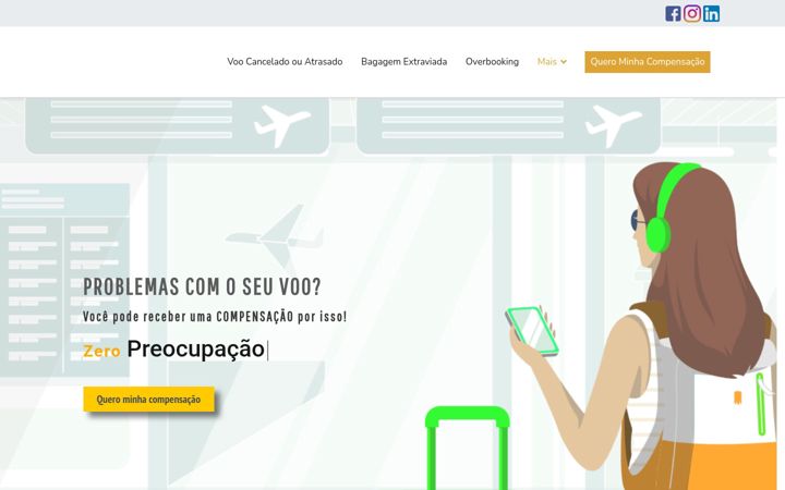 Screenshot of airclaim.com.br