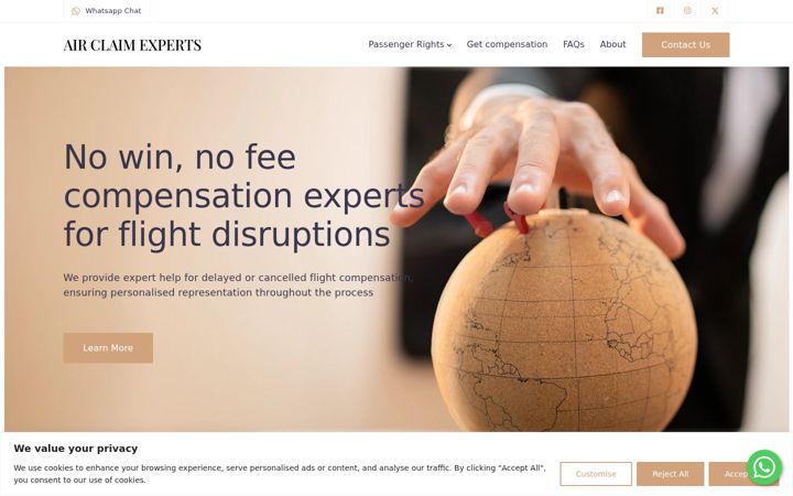 Screenshot of airclaimexperts.com