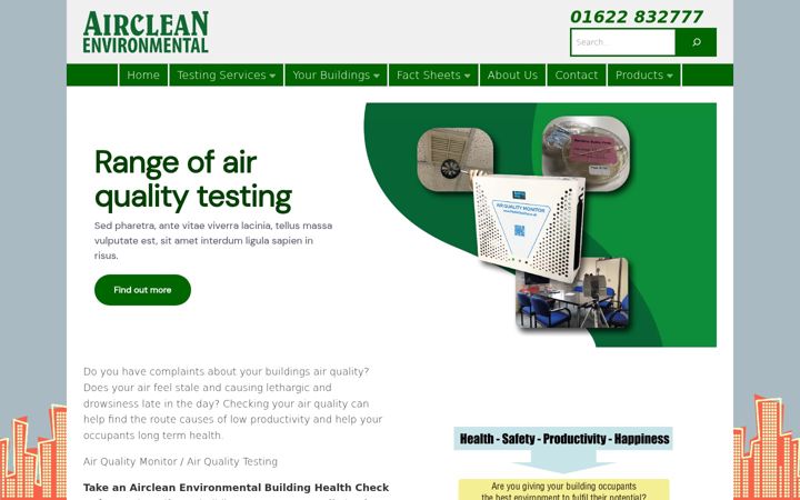 Capture d'écran de aircleanenvironmental.co.uk