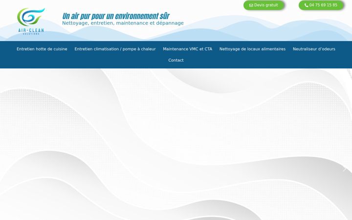 Screenshot of aircleansolutions.fr