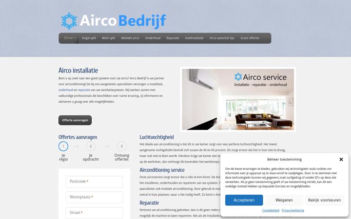 Screenshot von airco-bedrijf.nl